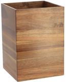 Tendance Badkamer prullenbak - 7.5L - donker bruin - acacia hout - 26 cm