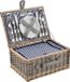 casa.pro Picknickmand voor 4 personen - Riet - Blauw en Wit