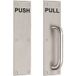 Fimet Poignée Push & Pull en acier inoxydable 320 x 80 mm avec contre-plaque