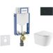 Geberit Kombifix - Set de bâti-support, cuvette Nefia et abattant softclose, plaque de déclenchement Sigma20, noir mat/noir Sani15ca5151