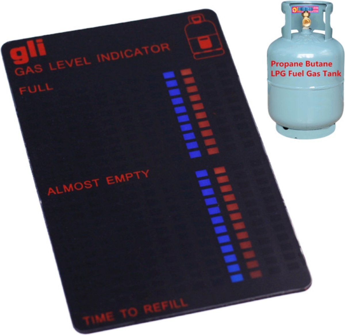 HaverCo Gasmeter sticker voor gasflessen niveau / Propaan Butaan LPG /