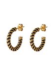 PURELEI Oorbellen 'Twirl' goud / zwart