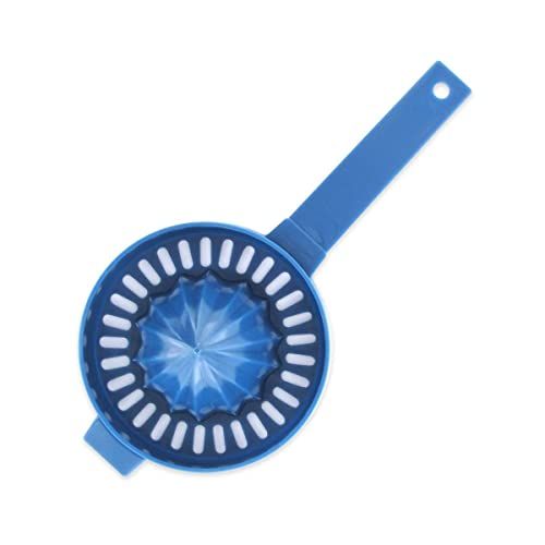 Fackelmann 670458 citruspers, fruitpers, handmatige citruspers met steel, kunststof, blauw, 21,5 x 10,3 x 5,6 cm