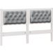Tête de lit autre blanc et gris clair 150 cm bois massif en pin
