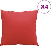 vidaXL Bankkussens 4 st 60x60 cm stof rood