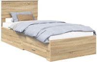 vidaXL Bedframe Sonoma Eiken 90 x 200 cm