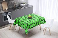 Bonamaison Tafelkleed, Anti-Mold, Sneldrogend, Waterdicht, 100% Polyester Tafellaken, Neon groene rook, 140 x 140 Cm
