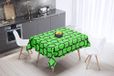 Bonamaison Tafelkleed, Anti-Mold, Sneldrogend, Waterdicht, 100% Polyester Tafellaken, Neon groene rook, 140 x 140 Cm