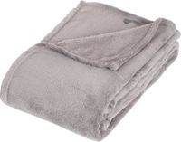 Atmosphera Fleece deken of plaid harig - gris clair - 130 x 180 cm - polyester - Couverture de canapé - Plaid polaire