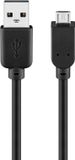 MicroConnect USBABMICRO5 - Câble USB 2.0 - USB A vers Micro USB B - 5m - Noir
