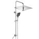 JOHO Roestvrij stalen douchesysteem zonder armatuur, regendouche doucheset waterbesparend met hoofddouche 30x30 cm chroom