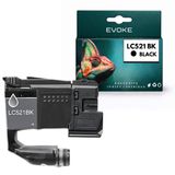 Evoke Compatible Ink for Brother LC-521BK LC521BK LC521 LC-521 Black DCP-J1260W DCP-J1310DW DCP-J1360DW