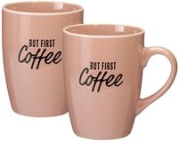 Siaki Tasses à café Barista Cafe - Vieux rose - 340 ml - Céramique - 2 pièces