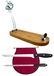 Porte-jambon pliable avec couteau, aiguiseur et housse