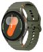 Wigento Samsung Galaxy Watch 7 44 / 40mm: siliconen band met golvend patroon, donkergroen, vervanging