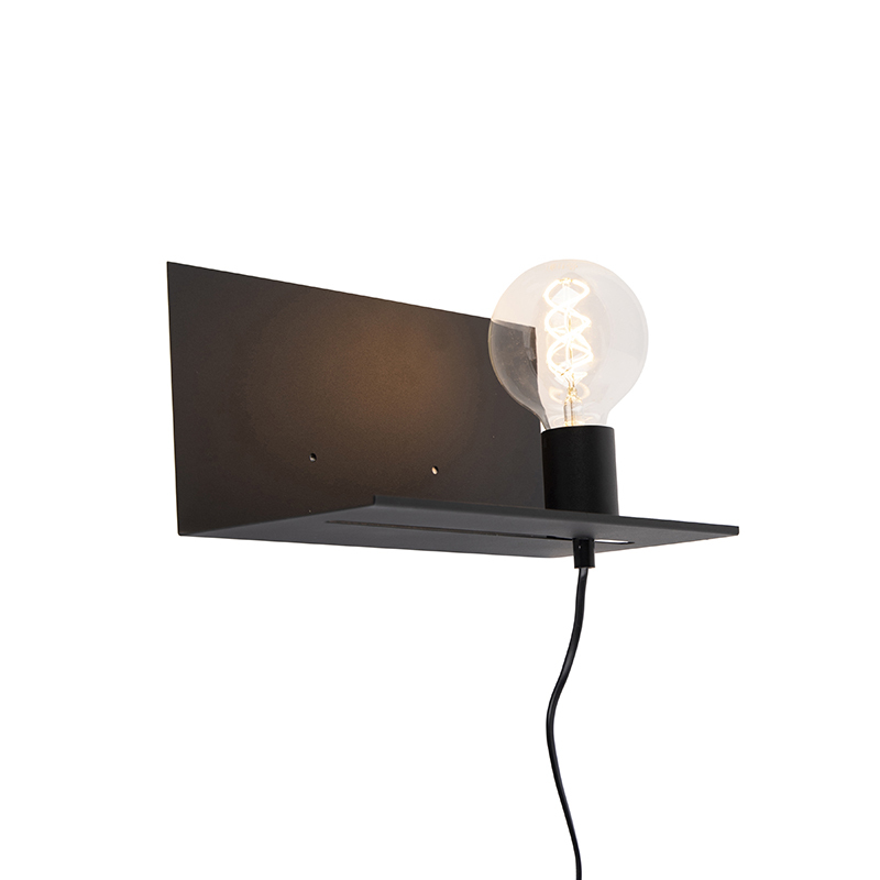 QAZQA Moderne wandlamp zwart verstelbaar - Muro