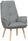 vidaXL Fauteuil Lichtgrijs 69 x 74 x 93 cm Stof en Multiplex