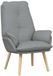 vidaXL Fauteuil Lichtgrijs 69 x 74 x 93 cm Stof en Multiplex
