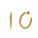 Lucardi Dames Stainless steel oorringen voor dames - Oorbellen - Staal - Goudkleurig
