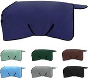 vidaXL Paardendeken - Bleu marine - 95 cm - Polyester Fleece