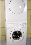 Merkloos Tussenset wasmachine droger 60 x 60 cm wit met opvangbak Wasmachine rek