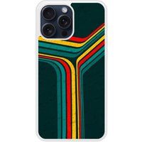 Apple iPhone 15 Retro lines Verstevigd hoesje met sublimatie bedrukking
