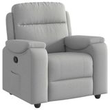VidaXL Fauteuil verstelbaar stof wolk grijs