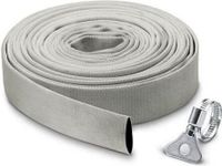 Kärcher platte slangaansluiting, 10 meter x Ø 1 1/4" (32 mm), hoge doorvoercapaciteit, inclusief roestvrijstalen slangklem
