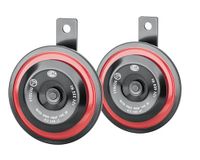 HELLA STYLE HORN S98 set - 12V - 115dB(A) - 335/400Hz - rood/zwart - 2 stuks