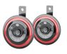 HELLA STYLE HORN S98 set - 12V - 115dB(A) - 335/400Hz - rood/zwart - 2 stuks