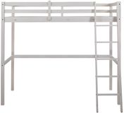 Vente-unique lit mezzanine bois blanc 90 x 190 cm