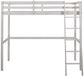 Vente-unique lit mezzanine bois blanc 90 x 190 cm