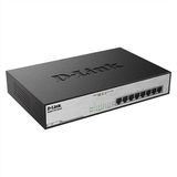 D-Link DGS-1008MP - 8-Port Gigabit Ethernet PoE Switch - Unmanaged - 1U - Black