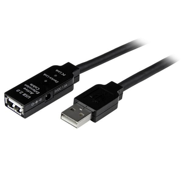 StarTech.com 25m USB 2.0 actieve verlengkabel M/F - Zwart
