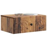 vidaXL - Muurbevestigde Nachttafel - 2 stuks - Oud Hout - 49 x 34,5 x 20 cm