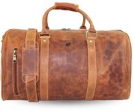Fana Bags Leren Weekendtas Cognac