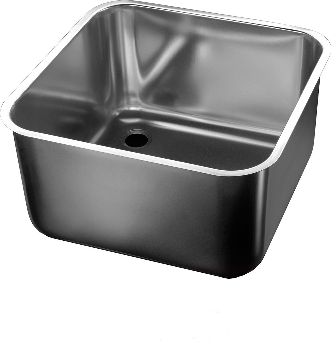 Combisteel Enkele Spoelbak 50x50x30cm - RVS - Vlakinbouw/onderbouw