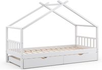 Vitalispa Design Huisbed – 90x200 cm met logeerbed Wit