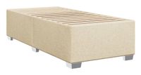 VidaXL Boxspringbed met matras, stof, crèmekleurig, 140x190 cm
