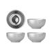 Bloomingville Shine Lot de 4 bols en grès argenté Diamètre 12 cm