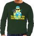 Bellatio Decorations Fout Paas sweater groen take me to your leader voor heren - Pasen trui L