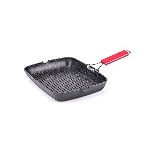 Moneta Grillpan 24 x 34 cm Pro Grill met klapgreep - Inductie