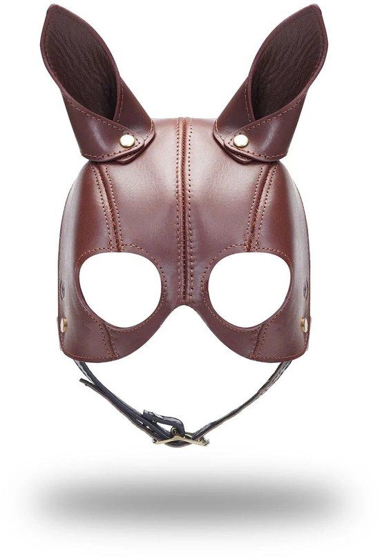 Liebe Seele The Equestrian Leather Horse Mask Leren Masker Zwartbruin Leer