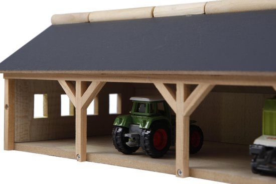 Kids Globe Landbouwloods 3-vaks Klein - 1:87 - Hout - Kleurenmix