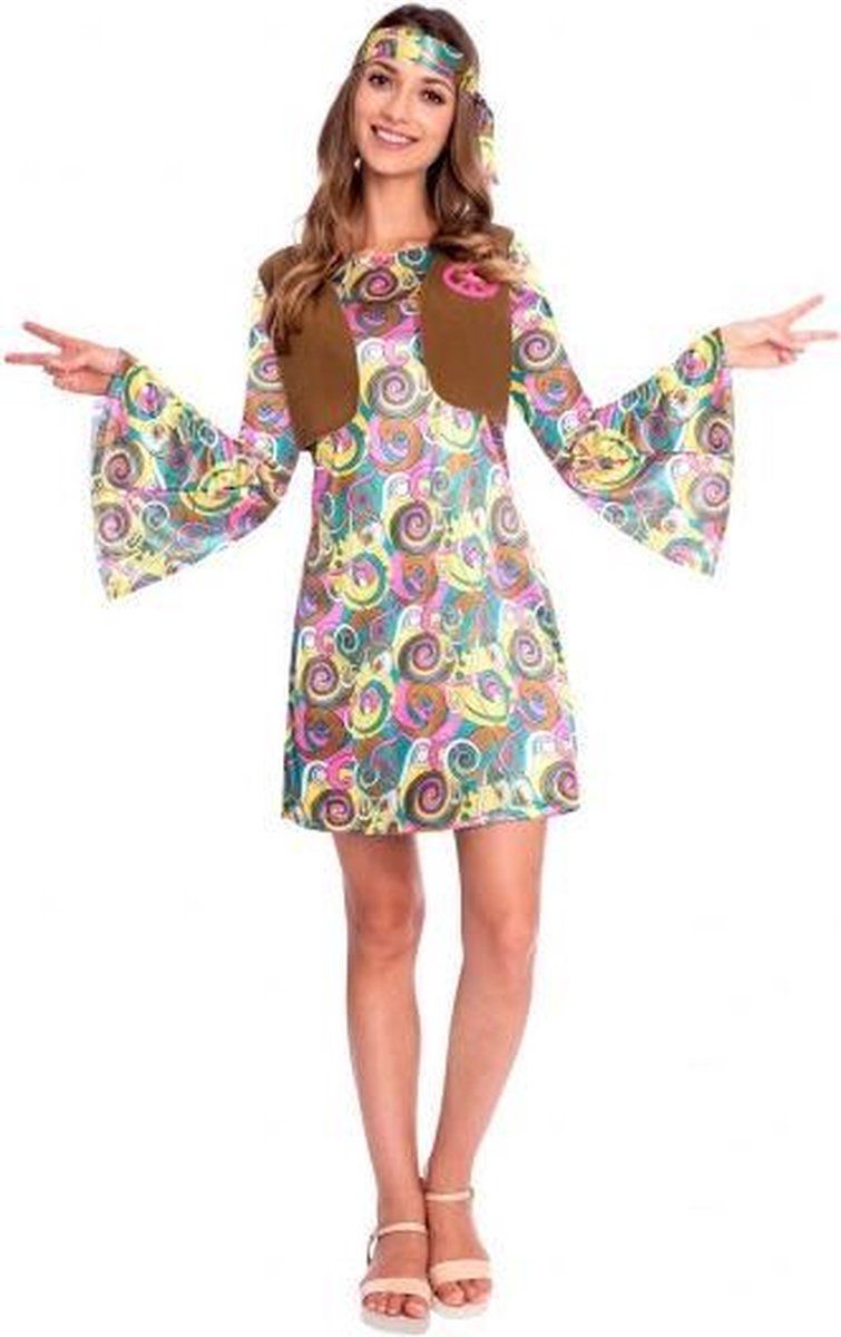 Amscan Hippieskostuum Dames Polyester Psychedelisch Maat M