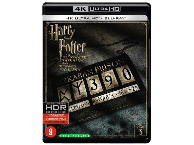 VSN / KOLMIO MEDIA Harry Potter en de Gevangene van Azkaban 4 K Blu ray blu-ray (4K)