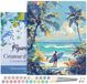 Figured'Art Schilderen op Nummer Volwassenen met lijst Zonnige stranddag- Handwerk acrylverf Kit DIY Compleet - 40x50cm Canvas al ingelijst