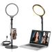 NEEWER BASICS 17,8 cm (7 inch) desktop led-ringlamp met app-bediening, 10 W USB Full Screen Videoconferentieverlichting, bureaustandaard telefoonhouder, compatibel met iPhone voor selfie make-up