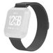 By Qubix Qubix - Milanese bandje voor Fitbit Versa 1/2 & Lite - Maat: Large - Donkergrijs