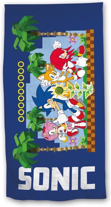 Sonic strandlaken team 70 x 140 cm Polyester